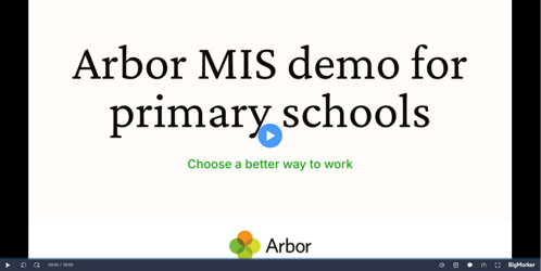 Arbor MIS demo for primary schools